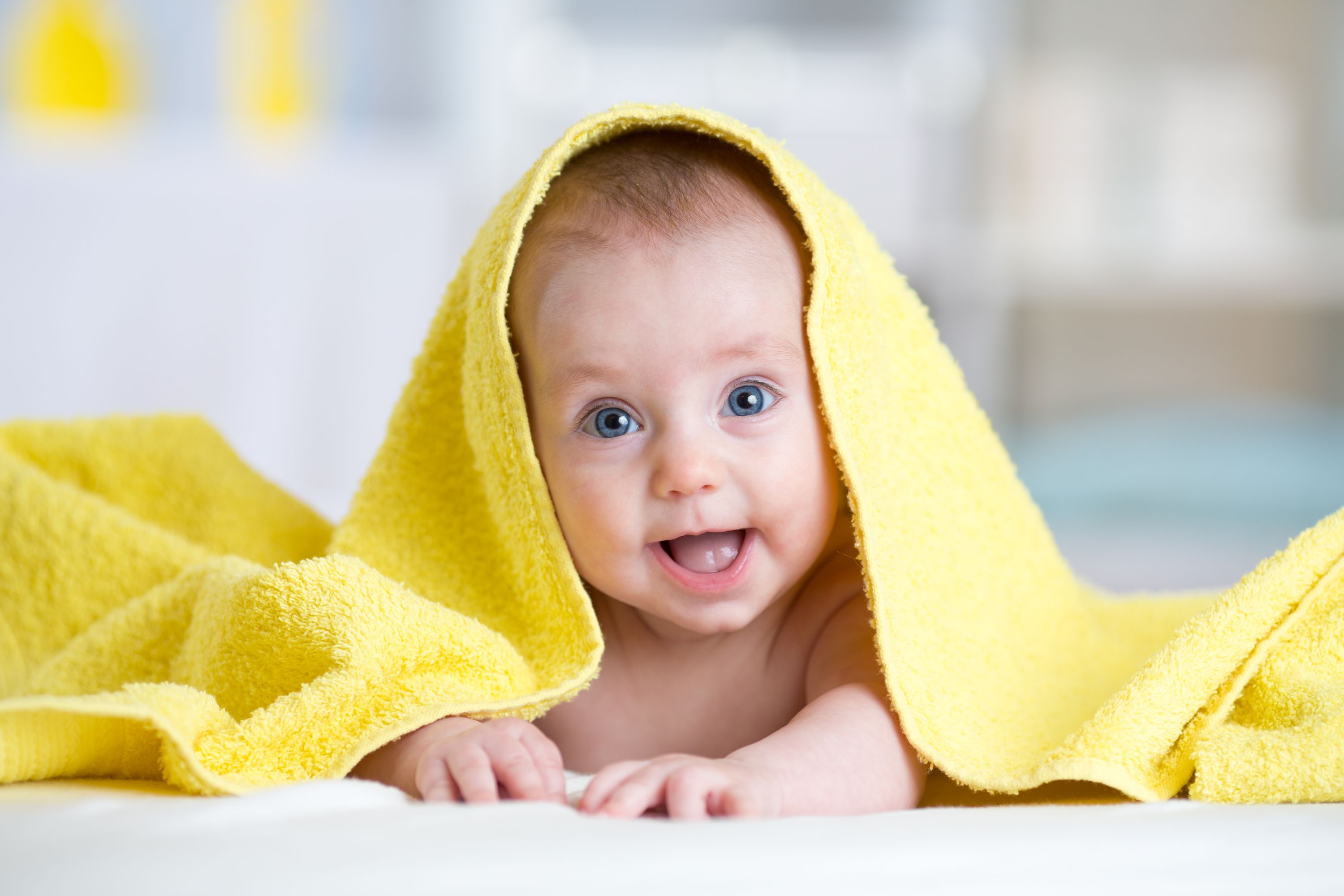Baby Yellow Towel Shutterstock 501288847