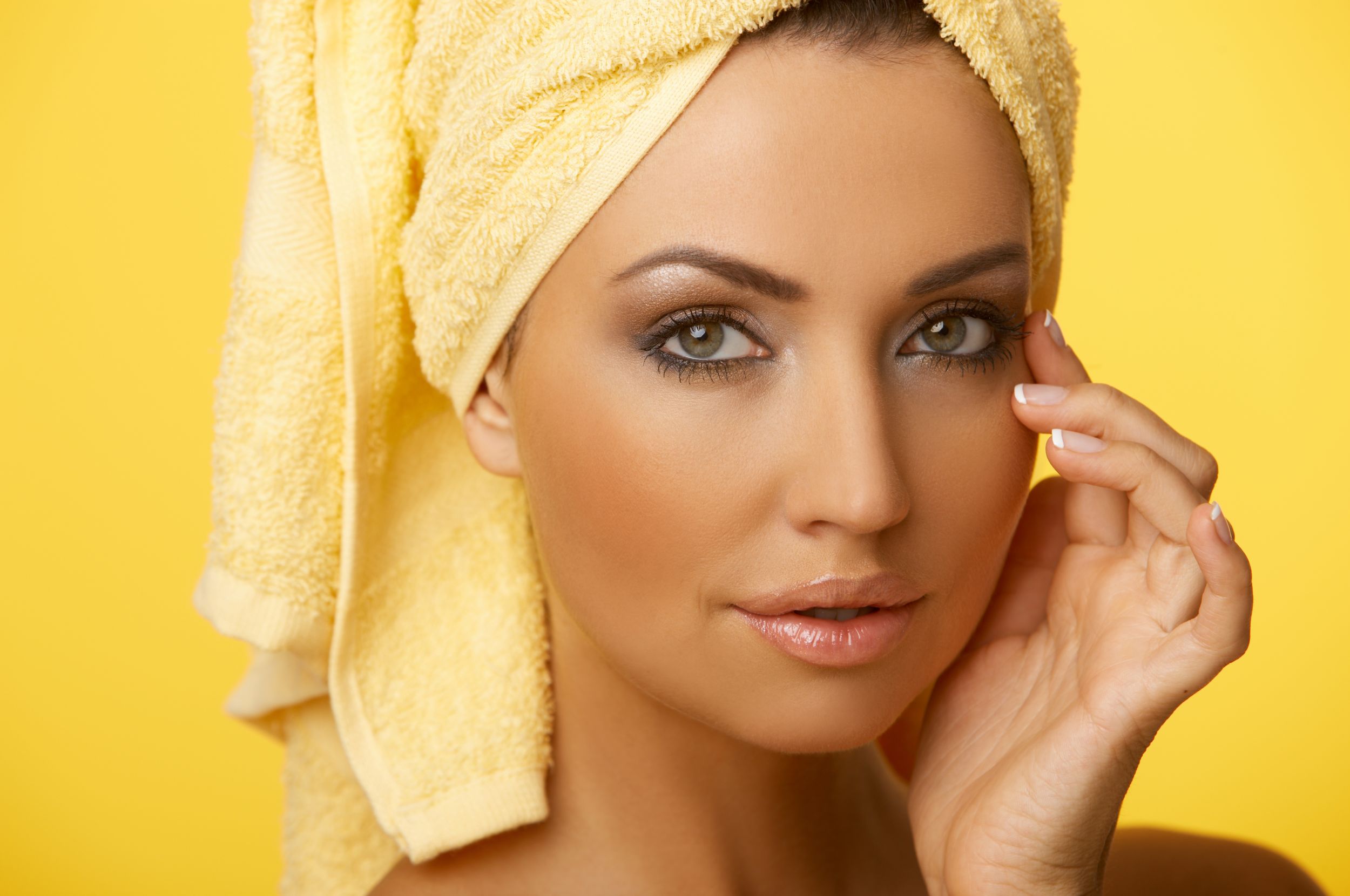 Spa Towel Yellow Shutterstock 16790608