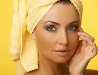 Spa Towel Yellow Shutterstock 16790608