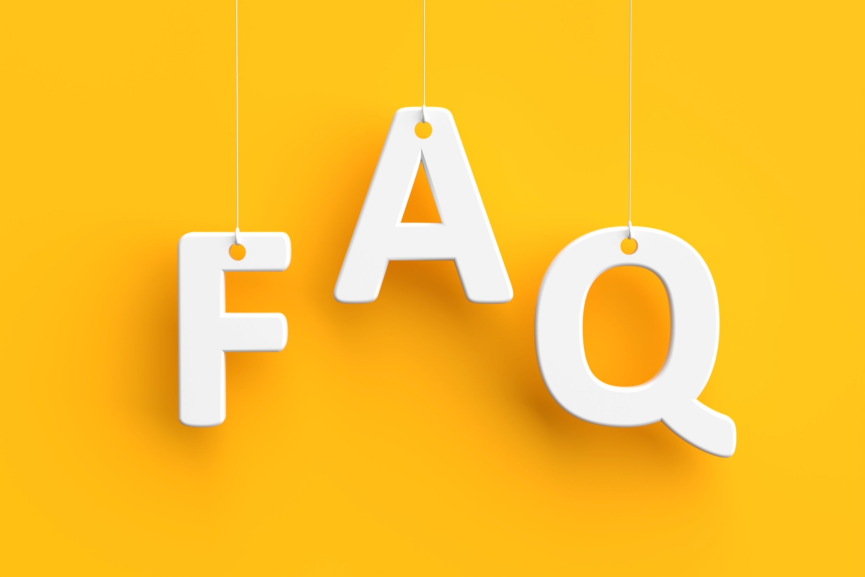 FAQ Yellow Shutterstock 2524002827